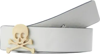 Scalpers Reversible Leather Belt in Whitenavy at Nordstrom, Size X-Small
