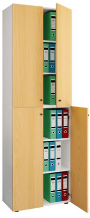 ebuy24 Ebuy24 - Armario De Oficina Vcm Con 6 Compartimentos Armario De Archivo Moderno Con Puertas Giratorias Dimensiones Aprox. Al. 220 X An. 70 X P. 40cm -
