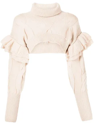 Onefifteen X Beyond The Radar cropped knit jumper - women - Wool/Cashmere - XS/S - Pink