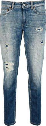Dondup Monroe Zipper Jeans - Dames - Slim Fit Jeans - Blauw - W25 - Katoen - Jeans