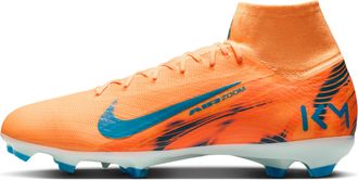Nike Mens Mercurial Superfly 10 Pro Kylian Mbappé Firm-Ground High-Top Soccer Cleats in Orange | IM9321-801