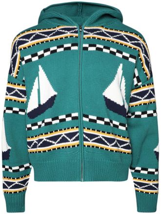 Rhude Bateau zip-up hoodie - Blue