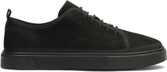 Kazar Nubuck Sneakers met Veters - Heren - Sneakers - Zwart - 42 EU - Schoenen