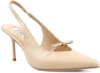 Zigi Soho Bombay Slingback Pointed Toe Pump in Nude Leather at Nordstrom, Size 11