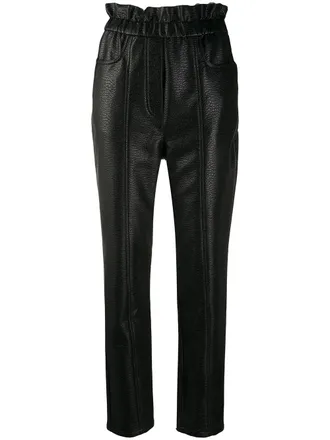 Philosophy di Lorenzo Serafini faux-leather slim trousers - Black