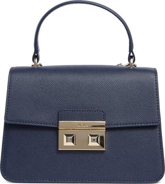 Furla Bella Mini Top Handle Satchel in Ink Blue at Nordstrom Rack