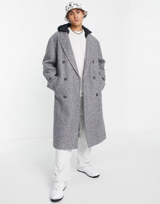 Asos Soprabito grigio effetto lana