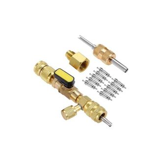 OEM Extractor/instalador De N&uacute;cleo De V&aacute;lvula - V&aacute;lvula De Aislamiento De Lat&oacute;n Sae 1/4 Y 5/16 (r12 R22 R410a)