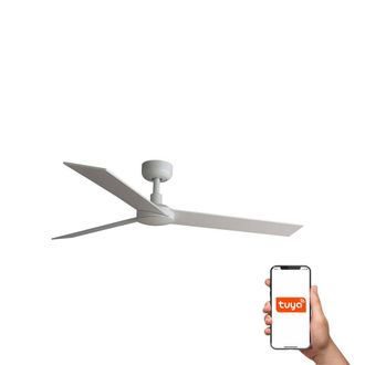 Netlighting Rudder Large 3 Blade Ceiling Fan Matt White Tuya Smart System