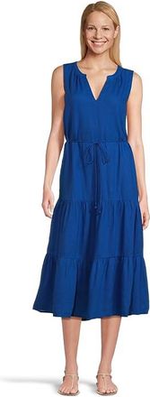 Tommy Bahama Coastal Tide Sleeveless Sundress Womens Dress Cobalt Haze : LG (US 12-14), Linen/Viscose