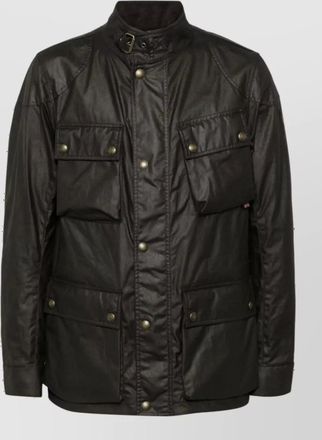 Belstaff waxed cotton single-breasted jacket