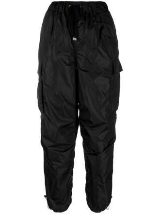 Lorena Antoniazzi tapered cotton cargo trousers - Black