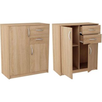 OEM C&oacute;moda, Armario, 2d2s, Roble Sonoma, Cajones, Estante, Librer&iacute;a