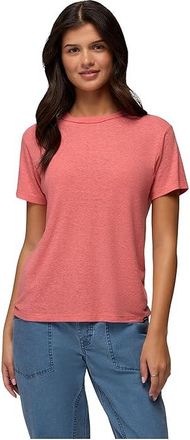 Prana Cozy Up Short Sleeve Crew Womens Sweatshirt Guava : LG (Womens 12-14), Hemp/Lyocell/Polyester