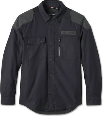 Harley-Davidson Mens Riding Padded Zip-Up Jacket In Black