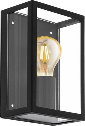 Eglo Eglo - Alamonte 1 - 1 Light Outdoor Flush Wall Light Black IP44, E27