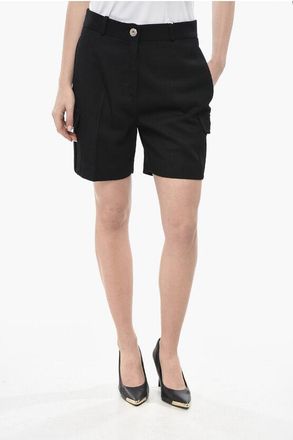 Ferragamo Wool-Twill Cargo Shorts size 38