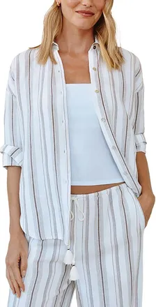 Bella Dahl Oversized Clean Linen-Blend Shirt