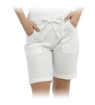 Tom Franks LADIES CASUAL LINEN SHORTS (10, White)