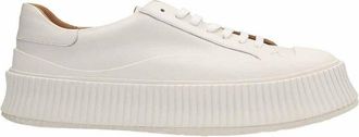 Jil Sander White Calfskin Platform Mens Sneakers