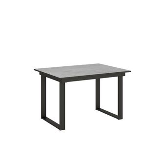 Itamoby Tavolo Allungabile 90x120/180 Cm Bandos Cemento Telaio Antracite