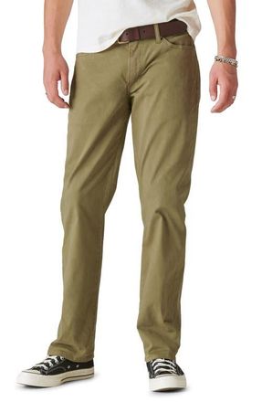 Lucky Brand 333 Straight Fit Stretch Cotton Pants in Sage Shadow at Nordstrom, Size 30 X 30