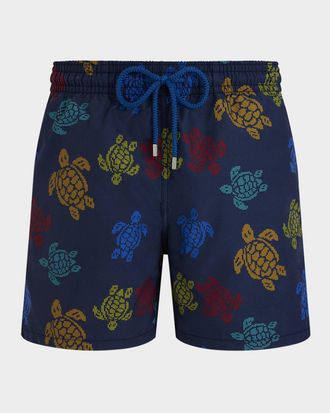 Vilebrequin Men & apos;s Moorea Turtle Swim Shorts