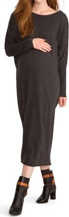 Hatch Lou Maternity Dress In Charcoal