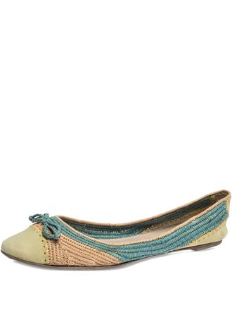 Ferragamo leather ballet flats - Neutrals