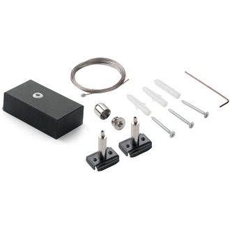Ideal Lux Kit Cavo Singolo 2Mt e Rosone Ego Alluminio Color Acciaio