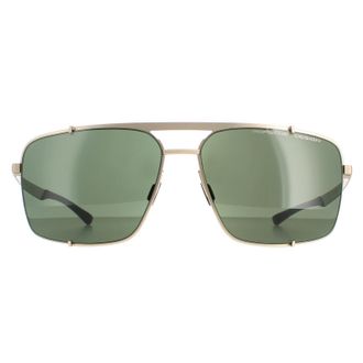 Porsche Design Zonnebril P8919 B Licht Goud Zwart groen