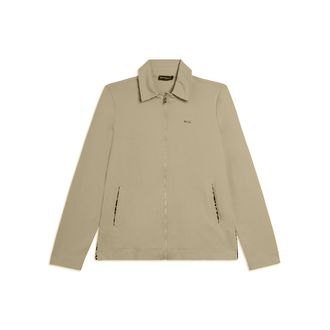 Freddy Felpa Zip con Collo a Camicia e Inserti Animalier