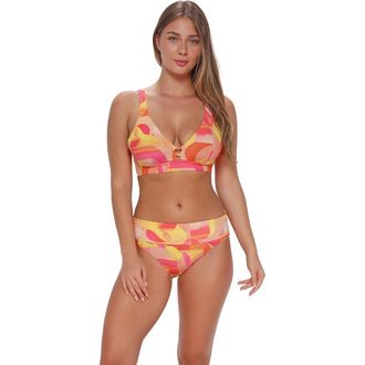 Sunsets Natalie Bikini Swimsuit Top - DD Cup in Dreamsicle Crepe at Nordstrom, Size 40