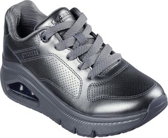 Skechers Uno Icon Lustrous Air Pewter Womens Sports Shoes, Grey (pewter), 4.5 UK
