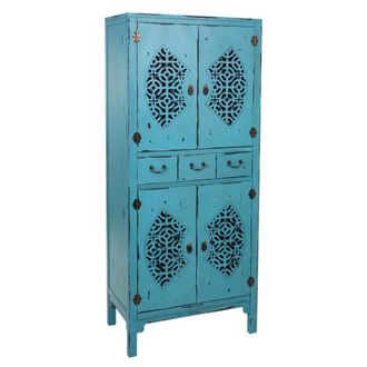 Wanderlust Deco Armario de madera azul 70x40x170