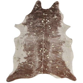 Beliani Beliani - Alfombra de piel de vaca marrón dorado 130 x 170 cm motas moderno rústico Bogong