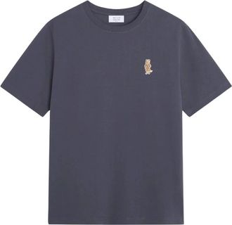Maison Kitsun&eacute; Dressed Fox T-Shirt - Heren - T-shirts - Blauw - S - Katoen - Tops