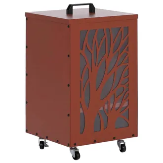 Hhg [nunca Usado] Contenedor De Pellets Hhg-266 &Aacute;rboles, Caja De Almacenamiento Para Pellets, Ideal Por Ejemplo Para Pienso Para Animales, Con Ruedas, 64 
