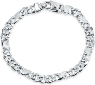 Pompeii3 Mens Infinity Figaro Link 14k Gold (26gram) or Platinum (42gram) 7.5mm Bracelet 8.5