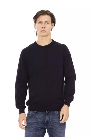 Baldinini Blue Fabric Men Mens Sweater