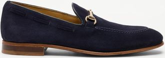 Russell & Bromley DARLEY Mens Navy Suede Snaffle Trim Loafer