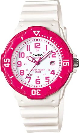 Casio Womens Water-Resistant Analog Watch with Coral Dial - LRW-200H-4BV