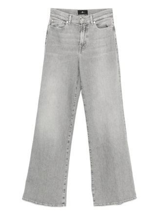 7 For All Mankind Lotta high waist jeans met wijde pijpen - Grijs