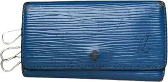 Louis Vuitton Pre-owned Accessories, male, Blue, Size: ONE SIZE Pre-owned Leather Key-holders