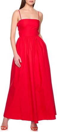 Susana Monaco Open Back Cotton Poplin Maxi Dress in Perfect Red at Nordstrom Rack, Size X-Small