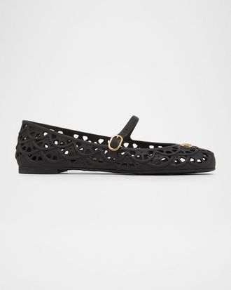 Valentino Garavani 5mm VLogo PVC Ballerina Flats