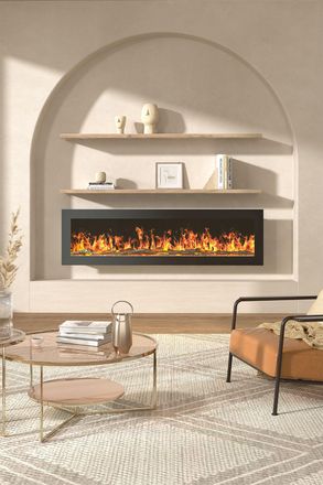 Living and Home 50inch Wall Mount Electric Fireplace in Black