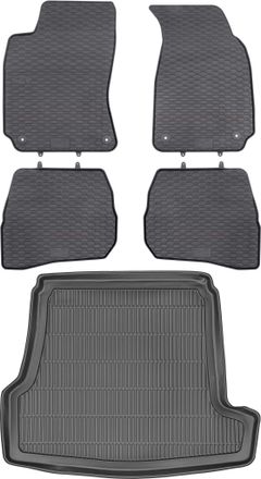 OEM Juego De Alfombrillas De Goma Para Coche Y Alfombrilla Para Maletero Para Volkswagen Passat B5 Sed&aacute;n (1997-2005)