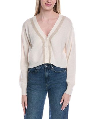 Brodie Lurex Trim Wool & Cashmere-Blend Cardigan