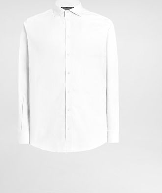 Dolce & Gabbana Striped Poplin Martini Shirt - Man Shirts White 37
